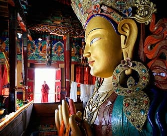 Buddha statue at Hemis monastery (gompa), Indus valley, Ladakh