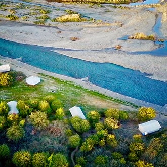 View of The Indus River Camp, Ladakh