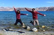 Jumping shot at Tso Moriri lake, Ladakh