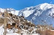 Ladakh in winter, Lamayuru village and monastery with the snow