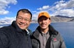 HuyGo and driver Stanzin at Pangong Lake, Ladakh