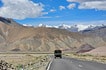 Army truck on the road, Ladakh