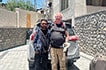 With the driver at the hotel in Leh-Ladakh