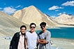 Pangong Tso with driver Shahnawaz