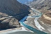 Sangam, frozen Indus and Zanskar rivers, winter in Ladakh