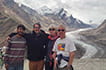 With driver Mehdi Ghulam during a road trip to Zanskar, Drang Drung glacier