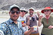With driver Stanzin Gurmet during a road trip from Ladakh to Manali, on the road