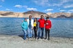 Group photo with driver Nawang at Pangong Tso