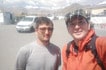 Driver and client, selfie at Leh airport, Ladakh