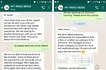 WhatsApp messages with customer service