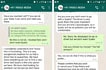 WhatsApp messages with customer service