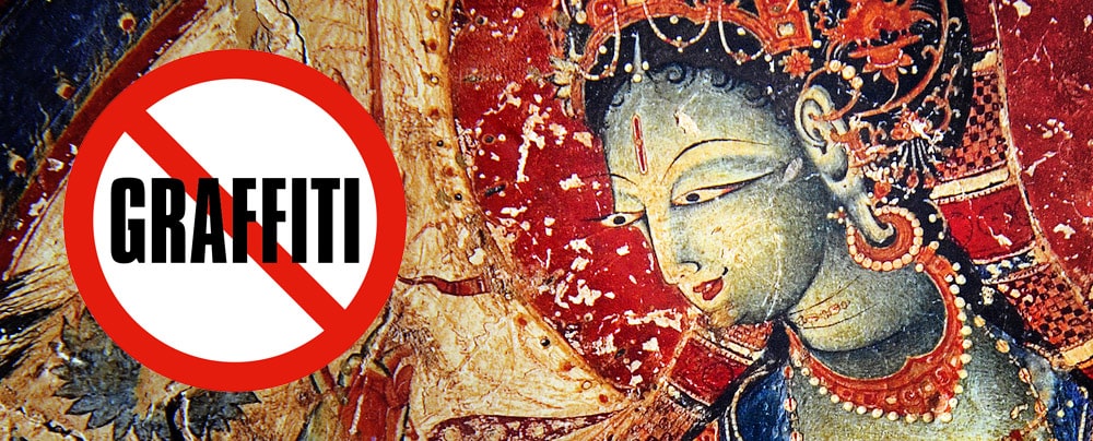 Do not scribble anywhere, no graffiti on walls