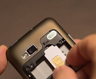 Inserting a SIM card in a mobile phone