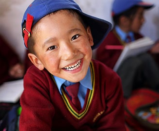 Kid (student) at school in Ladakh
