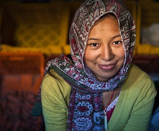 Portrait of a young Ladakhi woman