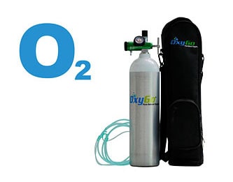Oxygen cylinder for altitude sickness