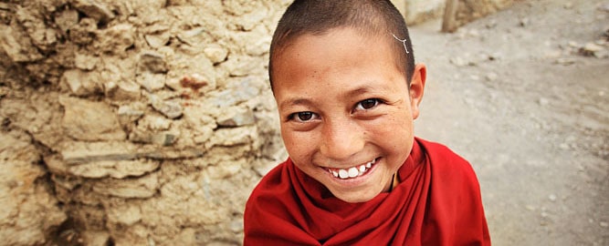 Portrait of a young Buddhist nun