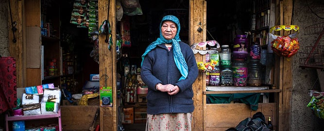Shopkeeper in Leh, Ladakh