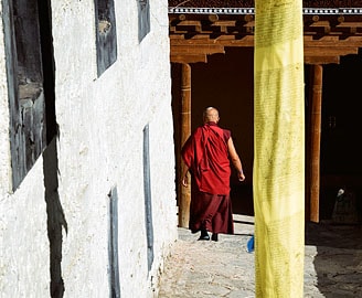 Monk at Lamayuru Monastery Gompa, Indus valley, Ladakh