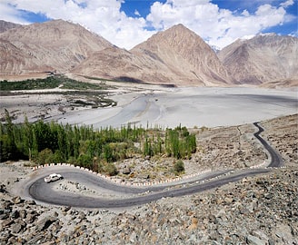 Road in the Nubra valley, Ladakh