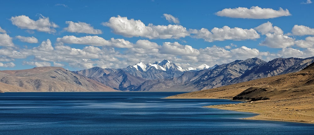Panoramic view of Tso Moriri lake, Ladakh