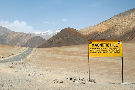 Magnetic Hill, defying gravity, Ladakh