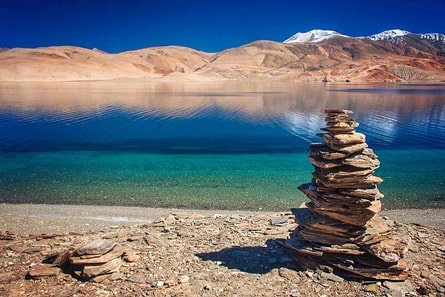 Cairn at Tso Moriri lake, Ladakh