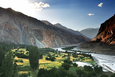 Turtuk village at sunset, Nubra valley, Ladakh