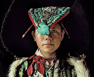 Ladakhi Woman in Traditional Dress with Perak, Leh-Ladakh Tour Package