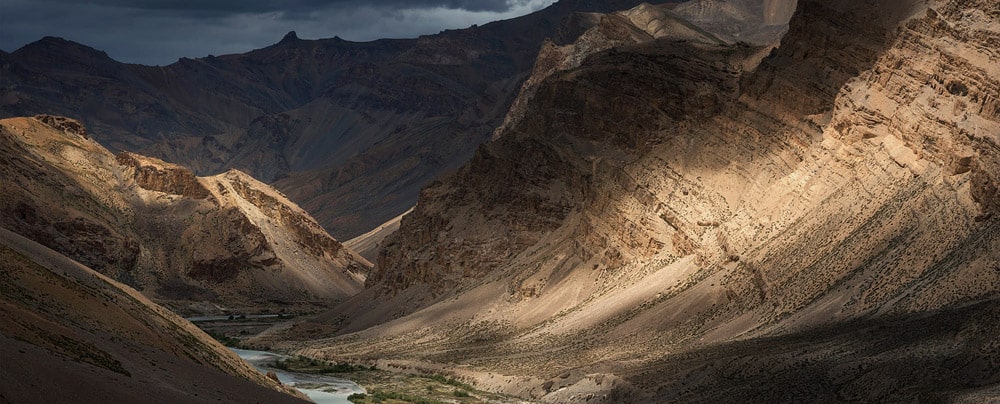 Landscapes along the road between Manali and Tso Moriri lake, Ladakh