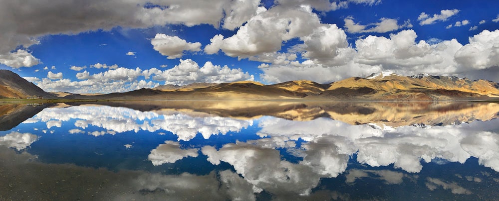 Reflection on Tso Moriri lake, Ladakh